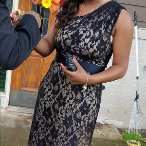 Davids bridal, off the shoulder dress